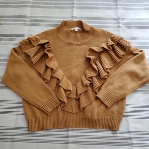 Stevie Hender Yellow Ruffle Sweater